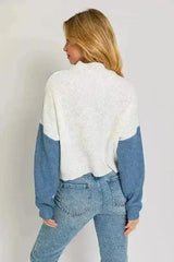 Color Block Oversize Sweater – Bold & Cozy Winter Knit - Femstylo