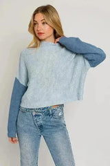 Color Block Oversize Sweater – Bold & Cozy Winter Knit - Femstylo