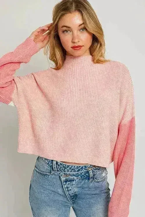 Color Block Oversize Sweater – Bold & Cozy Winter Knit - Femstylo