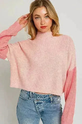 Color Block Oversize Sweater – Bold & Cozy Winter Knit - Femstylo