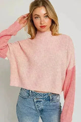 Color Block Oversize Sweater – Bold & Cozy Winter Knit - Femstylo