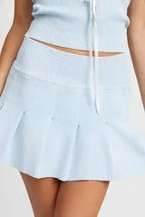 LOW WAIST PLEATED MINI SKIRT - Femstylo