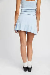 LOW WAIST PLEATED MINI SKIRT - Femstylo