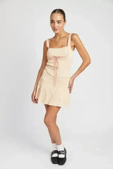 LOW WAIST PLEATED MINI SKIRT - Femstylo