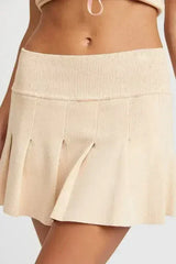 LOW WAIST PLEATED MINI SKIRT - Femstylo