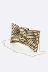 Rhinestone Bowtie Iconic Clutch Bag - Femstylo