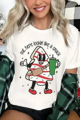 Christmas Cookie Graphic T-Shirt - "Lookin' Like a Snack" | Femstylo - Femstylo