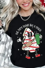 Christmas Cookie Graphic T-Shirt - "Lookin' Like a Snack" | Femstylo - Femstylo