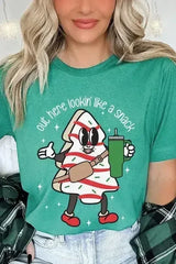 Christmas Cookie Graphic T-Shirt - "Lookin' Like a Snack" | Femstylo - Femstylo