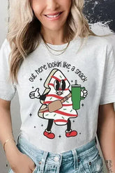 Christmas Cookie Graphic T-Shirt - "Lookin' Like a Snack" | Femstylo - Femstylo