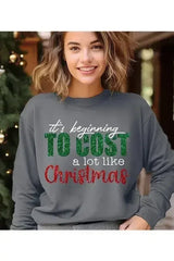 Cost Like Christmas Fleece Sweatshirt - Femstylo
