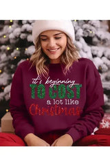 Cost Like Christmas Fleece Sweatshirt - Femstylo