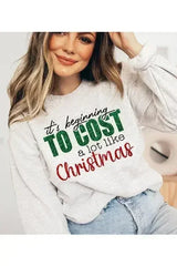 Cost Like Christmas Fleece Sweatshirt - Femstylo