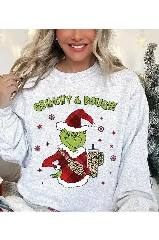 GRINCHY & BOUGIE Fleece Sweatshirt - Femstylo