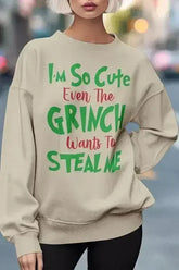 The Grinch, Christmas Graphic Sweatshirt - Femstylo