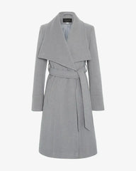 Waterfall Lapel Double Breasted Duster Coat - Femstylo