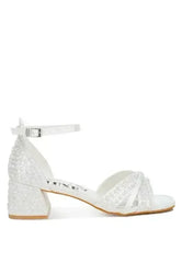 Cinnabon Pearl Embellished Strappy Sandals - Femstylo
