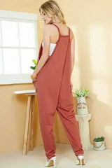 Flame Solid Color Loose Fit Harem Jumpsuit - Femstylo