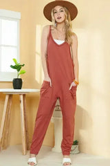 Flame Solid Color Loose Fit Harem Jumpsuit - Femstylo