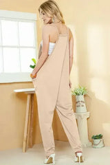 Flame Solid Color Loose Fit Harem Jumpsuit - Femstylo