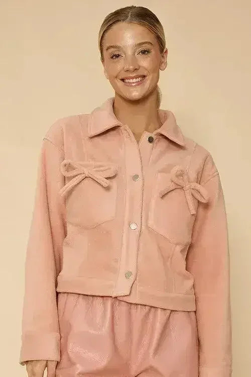 Fleece bow jacket - Femstylo