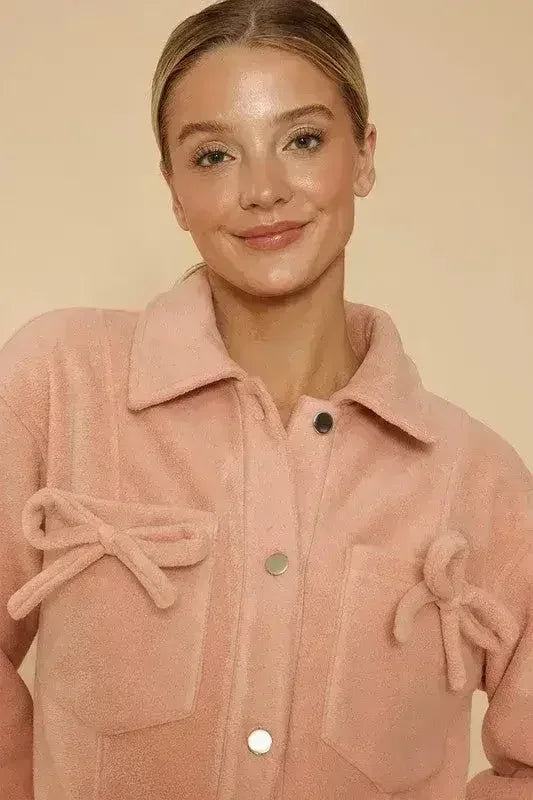 Fleece bow jacket - Femstylo