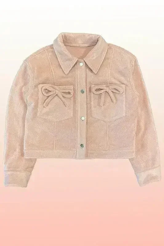 Fleece bow jacket - Femstylo