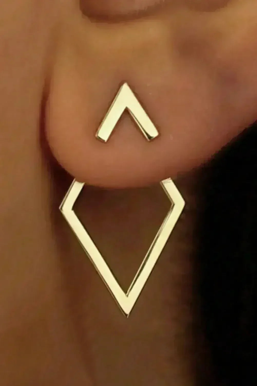 Gold Geometric Shape Stud Earrings - Femstylo
