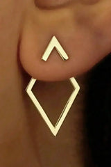 Gold Geometric Shape Stud Earrings - Femstylo