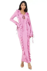 Long Sleeve Bodycon Maxi Dress - Slim Fit | Femstylo - Femstylo