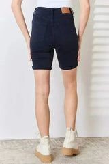 Judy Blue Bermuda Shorts - High Waist Tummy Control Cotton - Femstylo