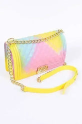 Mix Tone Textured Jelly Shoulder Bag - Femstylo