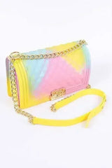 Mix Tone Textured Jelly Shoulder Bag - Femstylo