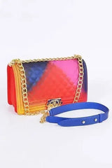 Mix Tone Textured Jelly Shoulder Bag - Femstylo
