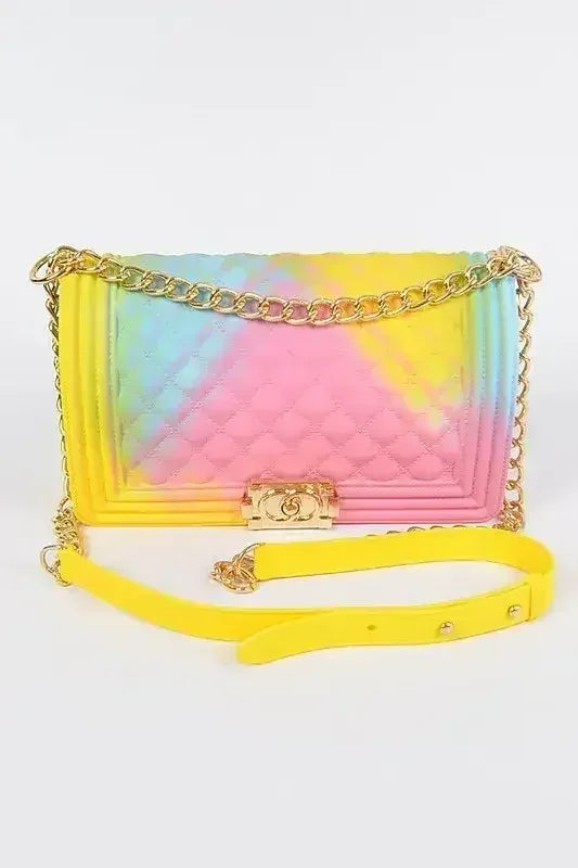 Mix Tone Textured Jelly Shoulder Bag - Femstylo