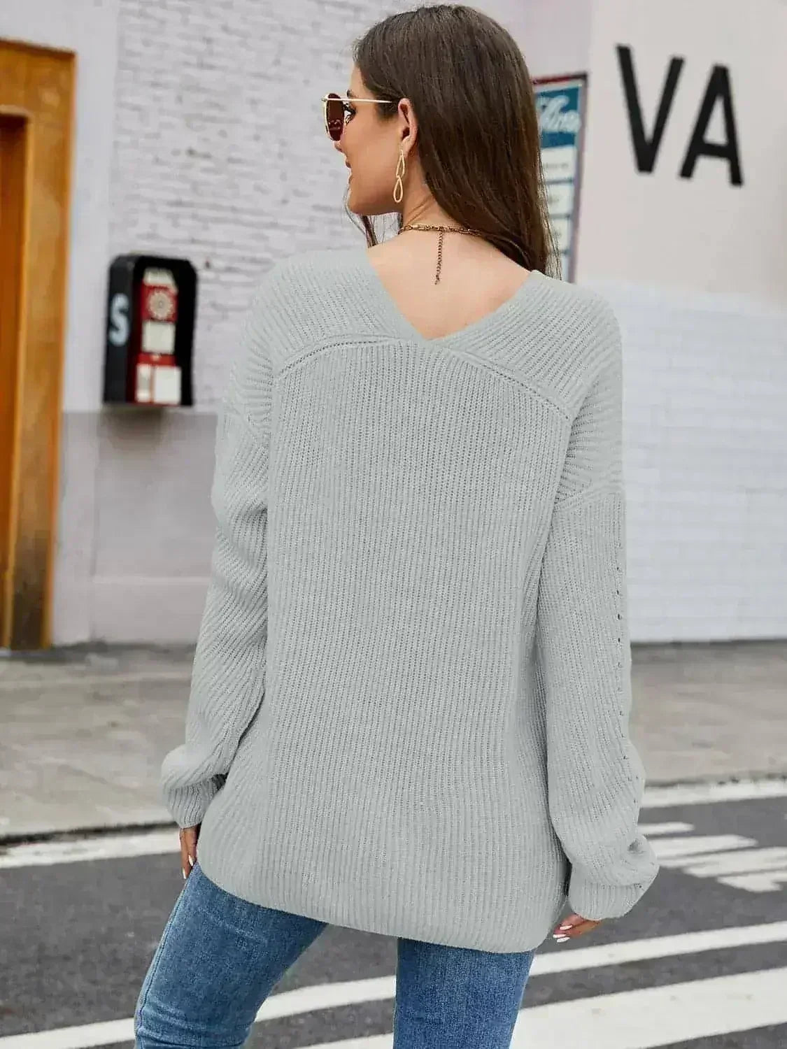 V-Neck Rib-Knit Top - Comfort Women's Shirt | Femstylo - Femstylo