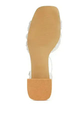 Cinnabon Pearl Embellished Strappy Sandals - Femstylo