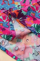 Floral Print V-Neck Wrap Maxi Dress - Women's Elegant Long Dress - Femstylo