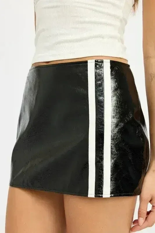 MINI MOTO LEATHER SKIRT - Femstylo