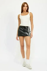 MINI MOTO LEATHER SKIRT - Femstylo
