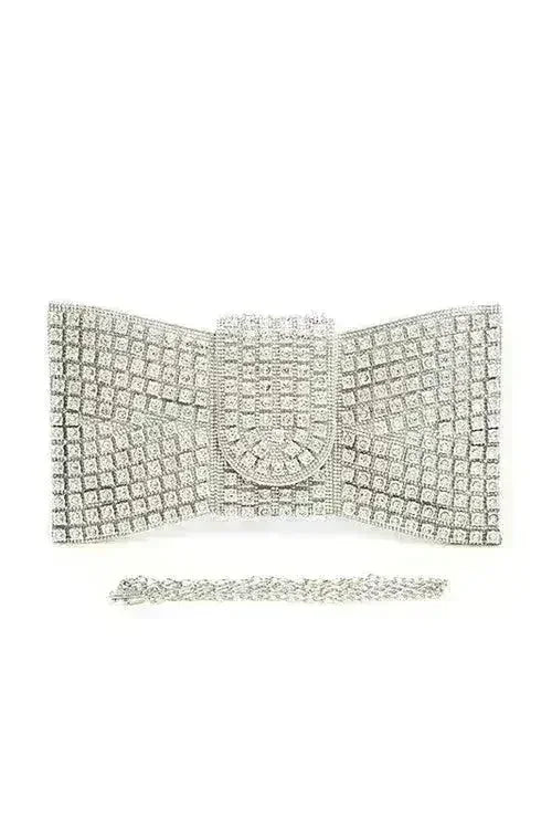 Rhinestone Bowtie Iconic Clutch Bag - Femstylo