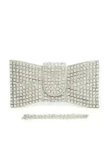 Rhinestone Bowtie Iconic Clutch Bag - Femstylo