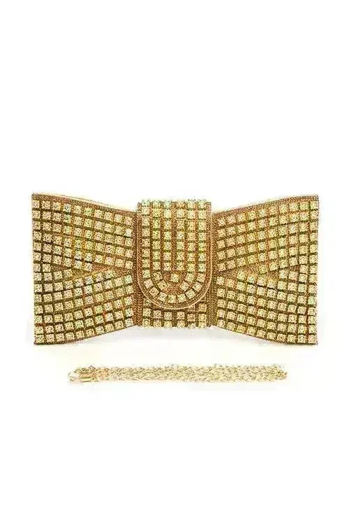 Rhinestone Bowtie Iconic Clutch Bag - Femstylo