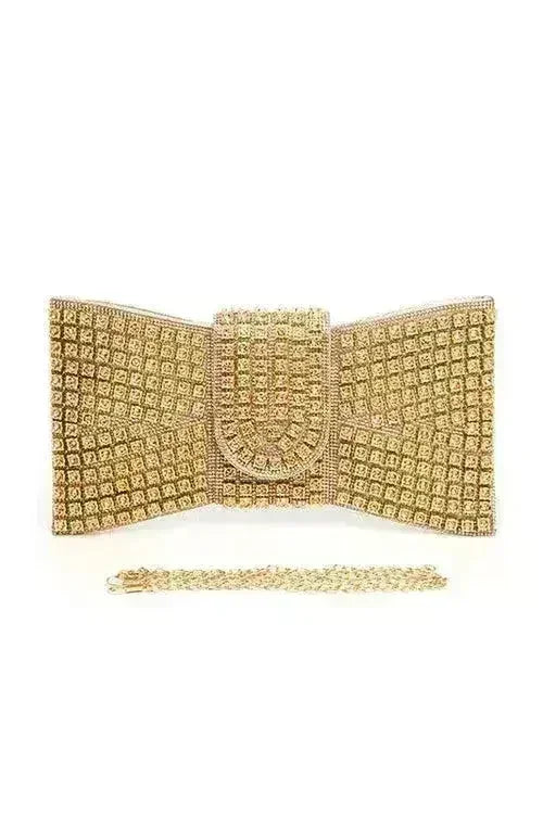 Rhinestone Bowtie Iconic Clutch Bag - Femstylo
