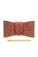 Rhinestone Bowtie Iconic Clutch Bag - Femstylo