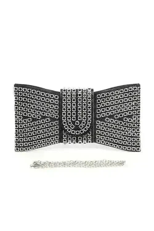 Rhinestone Bowtie Iconic Clutch Bag - Femstylo
