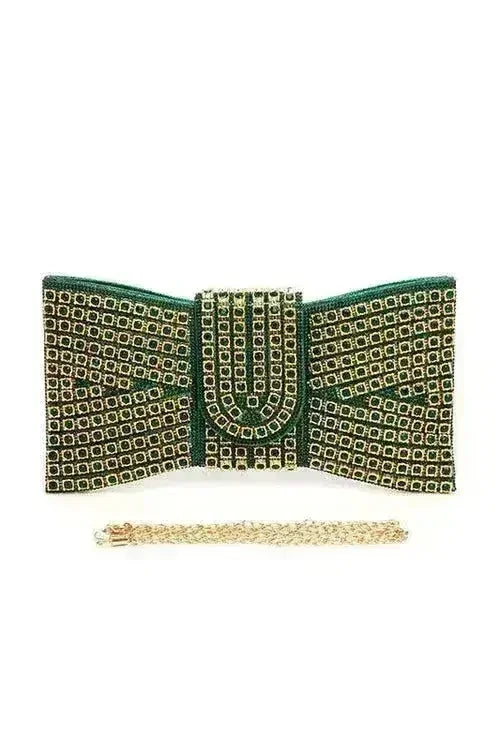 Rhinestone Bowtie Iconic Clutch Bag - Femstylo