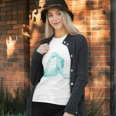 Yoga Backward Bend Print Jersey Short Sleeve Tee - Femstylo