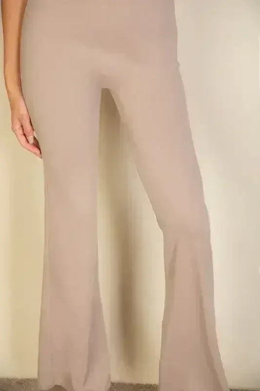 Solid Sleeveless Wide Leg Jumpsuit - Femstylo