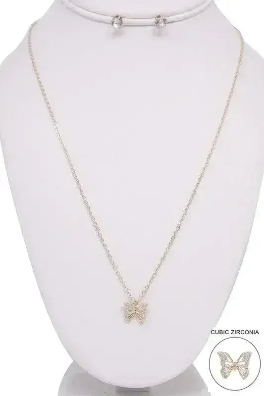 BUTTERFLY PENDANT NECKLACE - Femstylo